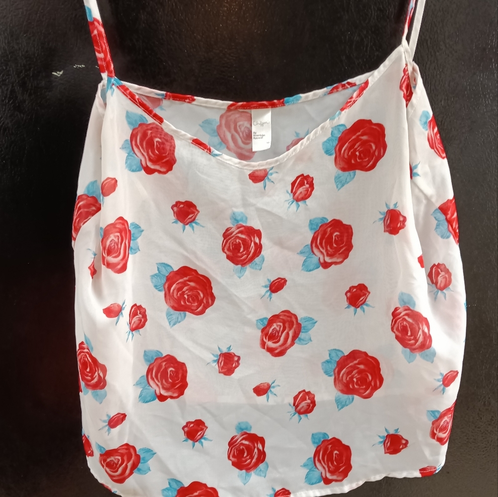 American Apparel Red Rose Top